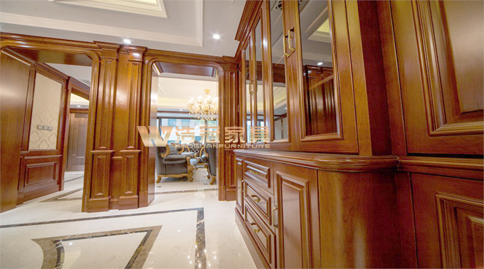 浦江坤庭別墅櫻桃木書柜