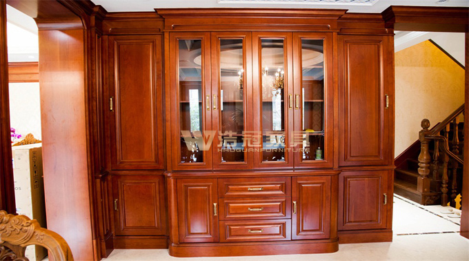 浦江坤庭別墅整體書柜定制