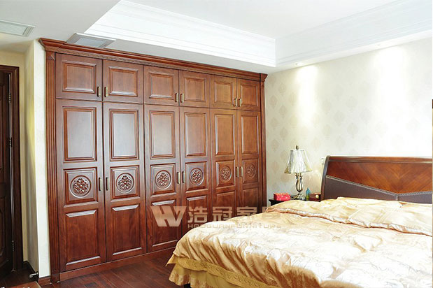 中式六門整體衣柜-浩冠整木家具定制 中式六門整體衣柜-浩冠整木家具定制