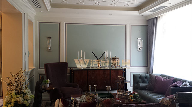 法式-主臥木飾面護墻板 法式-主臥木飾面護墻板