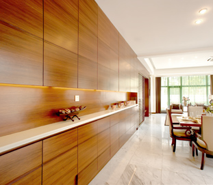 中式整體家具-木飾面餐邊柜 中式整體家具-木飾面餐邊柜