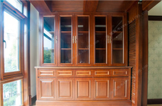 櫻桃木-【定制書(shū)柜】